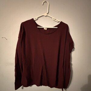 Victoria’s Secret Pink burgundy long sleeve sleep shirt